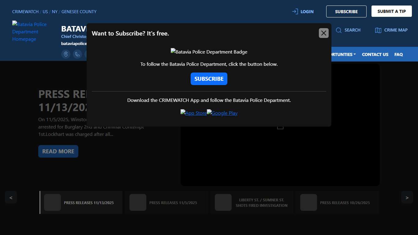 Batavia Police Department Genesee County